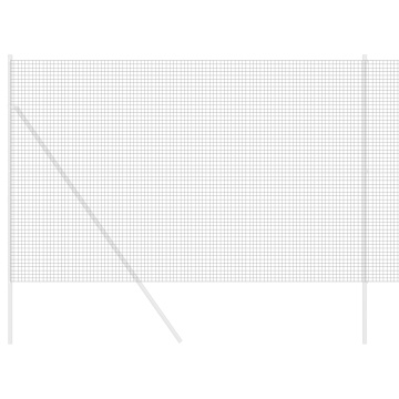 Gard din Sârmă Sudată Gri 1.6x10 m Oțel - Img 3