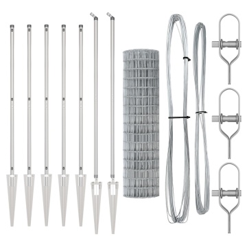 Gard Euro cu 7 posturi cu vârf 1.4x10 m Oțel galvanizat - Img 2