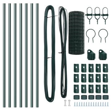 Gard Euro Set de 2 Verde Oțel vopsit electrostatic 10 x 0.8 m - Img 3