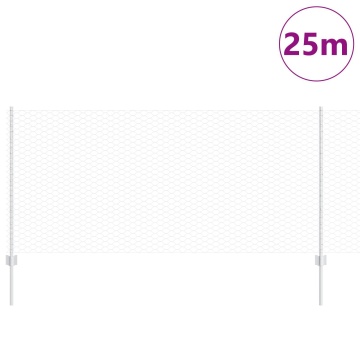 Gard hexagonal cu 22 stâlpi U argintiu 1x25 m din oțel - Img 3