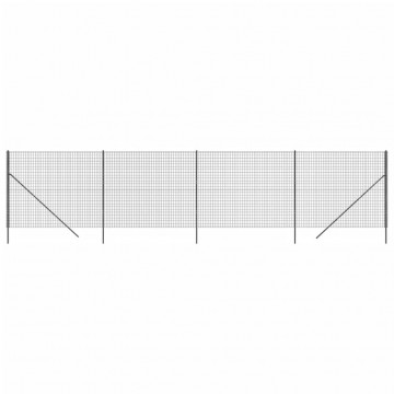 Gard plasă de sârmă, antracit, 1,4x10 m, oțel galvanizat - Img 2
