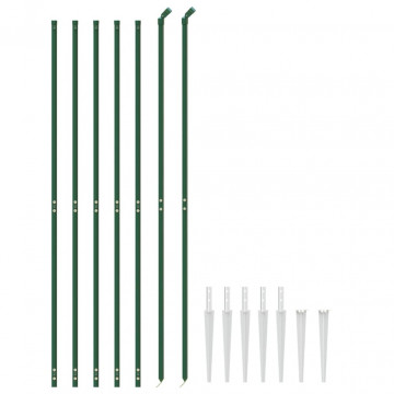 Gard plasă de sârmă cu țăruși de fixare, verde, 1,4x10 m - Img 3