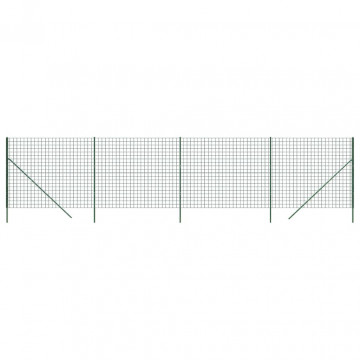 Gard plasă de sârmă, verde, 1,6x10 m, oțel galvanizat - Img 2