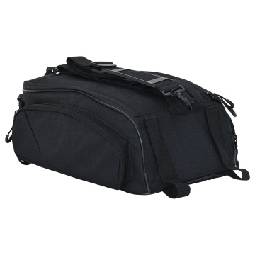 Geanta de bicicletă pentru suport bagaje 12 L Negru 38x21x16 cm - Img 2