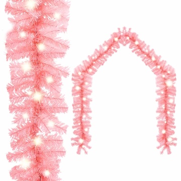 Ghirlandă de Crăciun cu lumini LED, roz, 20 m - Img 1