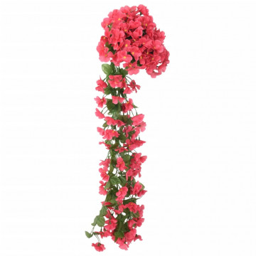 Ghirlande de flori artificiale, 3 buc., roze, 85 cm - Img 2