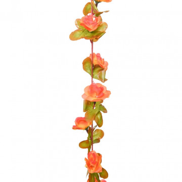 Ghirlande de flori artificiale, 6 buc., portocaliu, 250 cm - Img 4