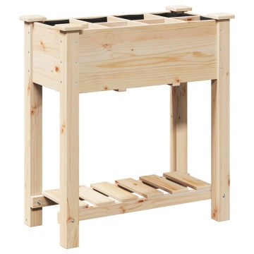 Ghiveci de grădină cu grile 71x37x76 cm din lemn masiv de pin - Img 2
