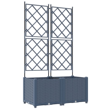 Ghiveci de Grădină cu Suport 2 buc Gri 80x40x143 cm - Img 2