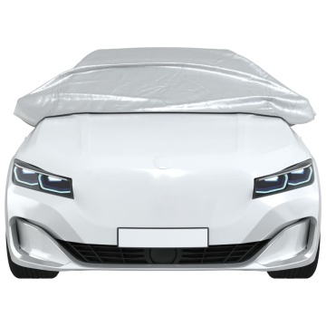 Husă auto parțială, cu cârlige, argintiu, L, PEVA - Img 4