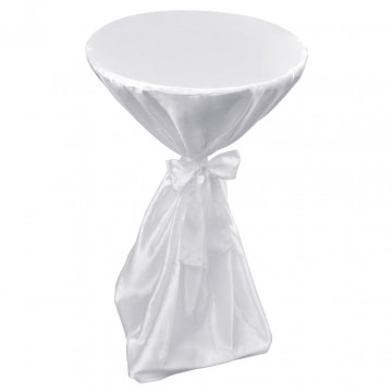 Husă de masă albă, 60 cm, cu fundă, 2 buc - Img 4