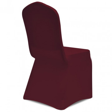 Husă de scaun elastică, 4 buc., roșu bordo - Img 7