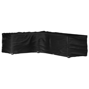Husă mobilier de grădină în formă de L 18 ocheți, 220x285x80 cm - Img 1