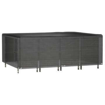Husă pentru mobilier grădină, 12 ocheți, 240x180x80 cm, pătrat - Img 2