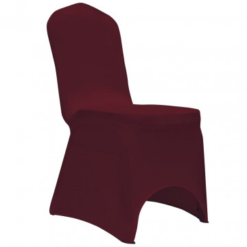 Huse elastice pentru scaun, 12 buc., vișiniu - Img 3