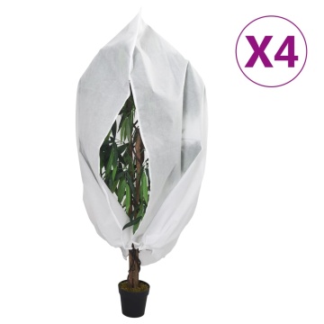 Huse pentru plante din fleece cu fermoar 4 buc 70 g/m² 1x1,55 m - Img 1