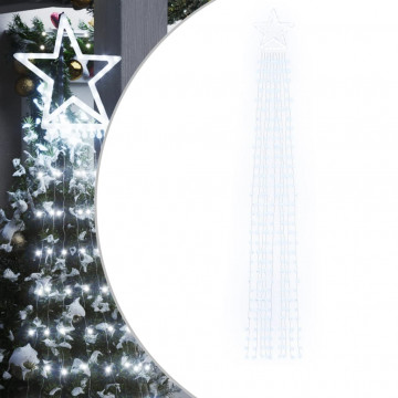 Instalație brad de Crăciun 320 LED-uri, alb rece, 375 cm - Img 2
