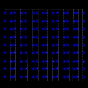 Instalație lumini tip perdea 3x3m 300 LED albastru 8 funcții - Img 4