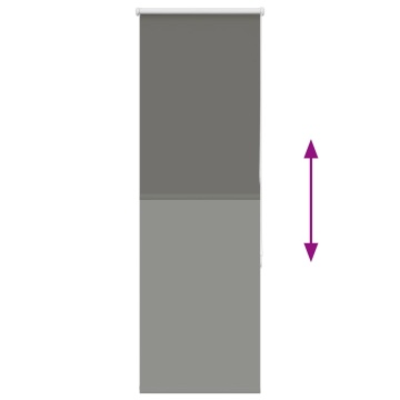 Jaluză cu role opace gri 50x150 cm lățime material 45,7 cm - Img 8