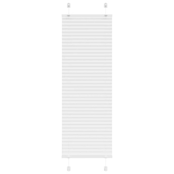 Jaluză plisată alb 40x100 cm Lățime țesătură 39,4cm poliester - Img 1