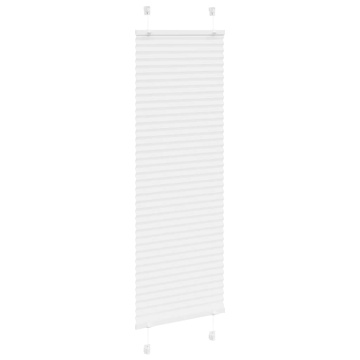 Jaluză plisată alb 40x100 cm Lățime țesătură 39,4cm poliester - Img 3