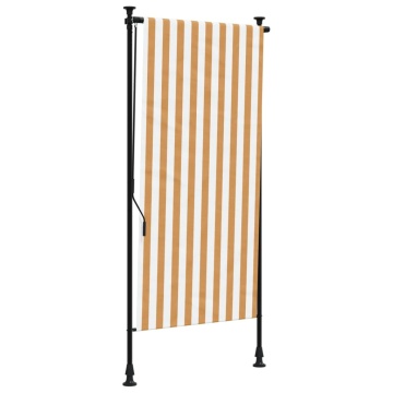 Jaluzea rulou de exterior portocaliu/alb 120x270 cm textil/oțel - Img 2