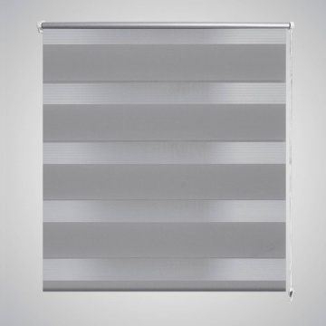 Jaluzea tip zebră, 140 x 175 cm, gri - Img 1