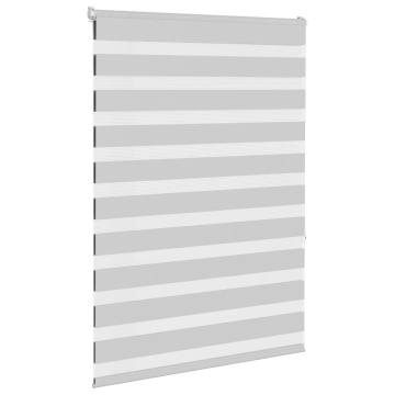 Jaluzea tip zebra gri deschis lățime țesătură 100,9cm poliester - Img 3