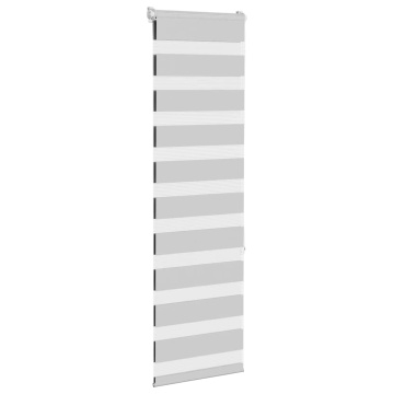 Jaluzea tip zebra gri deschis lățime țesătură 45,9 cm poliester - Img 3