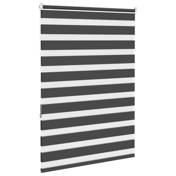 Jaluzea tip zebra neagră lățime țesătură 100,9 cm poliester - Img 4
