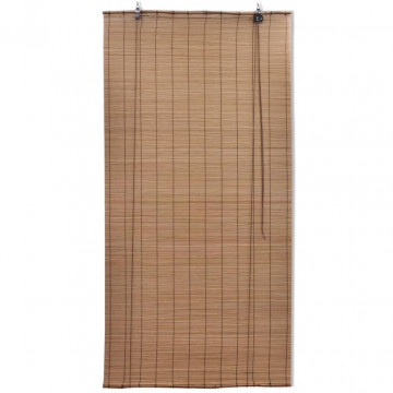 Jaluzele din bambus tip rulou, 2 buc., maro, 100 x 160 cm - Img 2