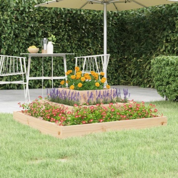 Jardinieră, 80x80x27 cm, lemn masiv de pin - Img 1
