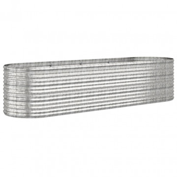 Jardinieră argintiu 296x80x68 cm oțel vopsit electrostatic - Img 2