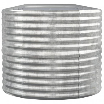 Jardinieră argintiu 368x80x68 cm oțel vopsit electrostatic - Img 4