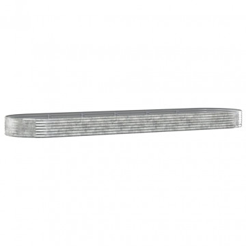 Jardinieră argintiu 523x140x36 cm oțel vopsit electrostatic - Img 2