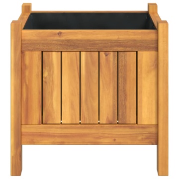 Jardinieră de grădină cu căptușeală, 31x31x30 cm, lemn acacia - Img 8