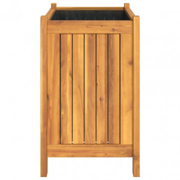 Jardinieră de grădină cu căptușeală, 54x31x50 cm, lemn acacia - Img 5