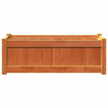 Jardinieră de grădină, maro ceruit, 90x31x31 cm, lemn masiv pin - Img 8