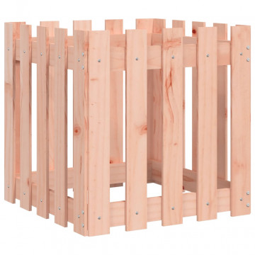 Jardinieră grădină design gard, 50x50x50 cm, lemn masiv douglas - Img 2