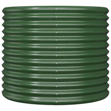 Jardinieră grădină verde 80x80x68 cm oțel vopsit electrostatic - Img 3