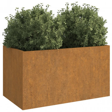 Jardinieră, ruginiu, 62x40x39 cm, oțel corten - Img 3