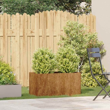 Jardinieră Rusty 80x40x40 cm Oțel pentru intemperii - Img 3