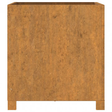 Jardiniere cu picioare 2 buc. ruginiu 49x47x50 cm oțel corten - Img 6