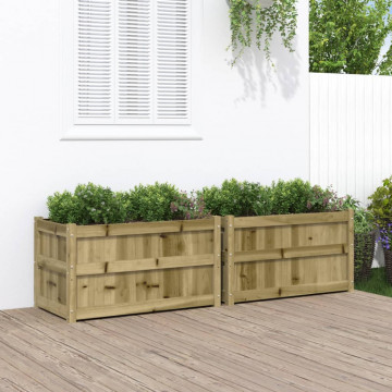 Jardiniere de gradina , 2 buc., lemn de pin impregnat - Img 1