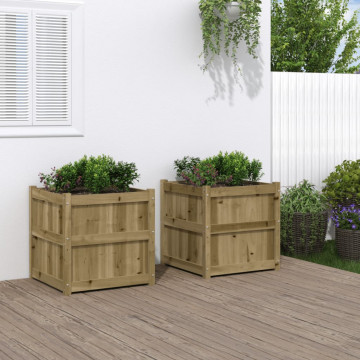 Jardiniere de gradina , 2 buc., lemn de pin impregnat - Img 1