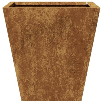Jardiniere grădină, 2 buc., 30x30x30 cm, oțel corten - Img 5
