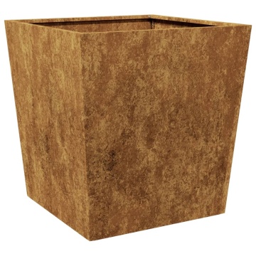 Jardiniere grădină, 2 buc., 50x50x50 cm, oțel corten - Img 6