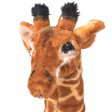 Jucărie de pluș girafă în picioare, maro și galben, XXL - Img 2