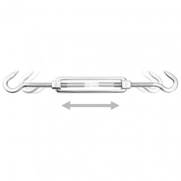 Kit accesorii de montaj parasolar, 6 piese, oțel inoxidabil - Img 2