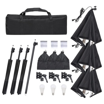 Kit studio foto cu set de lumină și fundal - Img 2